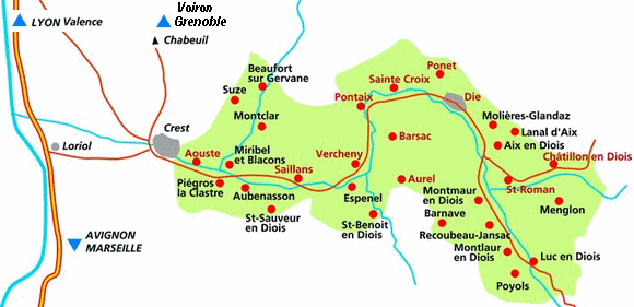 Clairette de Die s'tend sur 32 villages