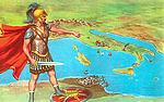 �duqu� dans la haine de Rome, il reprendra � son compte la grande id�e d'Hamilcar: conduire Carthage � prendre sa revanche sur sa rivale pour effacer la paix humiliante de 241, qui prive la cit� punique d'une partie de son empire. 
