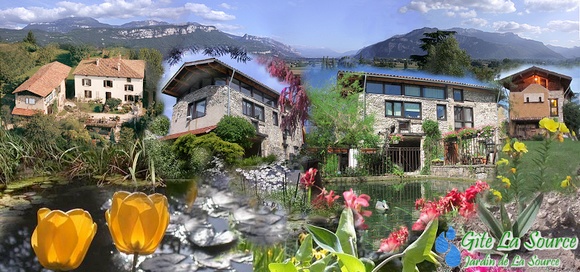 une architecture exceptionnelle au pied des alpes, dans un environnement de jardin thmatique, source et bassins vivants.