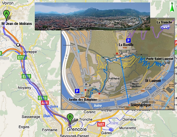 Grenoble, d�couverte de La Bastille